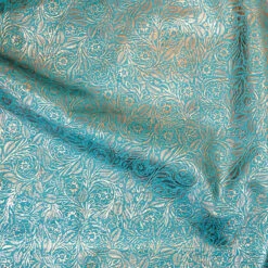 Metallic Floral Cow Sides 23 Metallic Floral Cow Sides -Leather Goods Sales Shop MFC.Rose20Gold20on20Turquoise.03