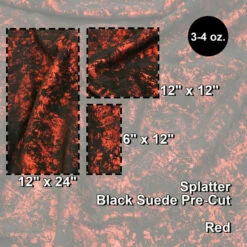 Splatter Suede In Red, Pre-Cuts