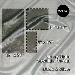 Starry Night Suede - Black & Silver Pre-Cuts