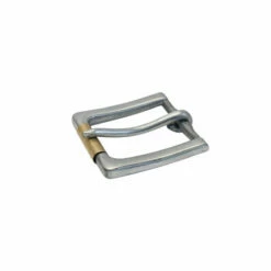 Rugged Roller Buckle -Leather Goods Sales Shop RBB.Old20Silver20and20Brass.02