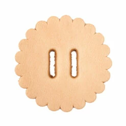 Leather Shape - Scallop Concho W/ Slots