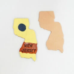 State Shape - New Jersey -Leather Goods Sales Shop SHPNJ.SLC .2