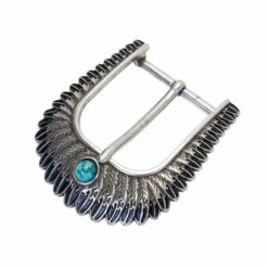 Turquoise Feather Buckles -Leather Goods Sales Shop TFB.12012.01